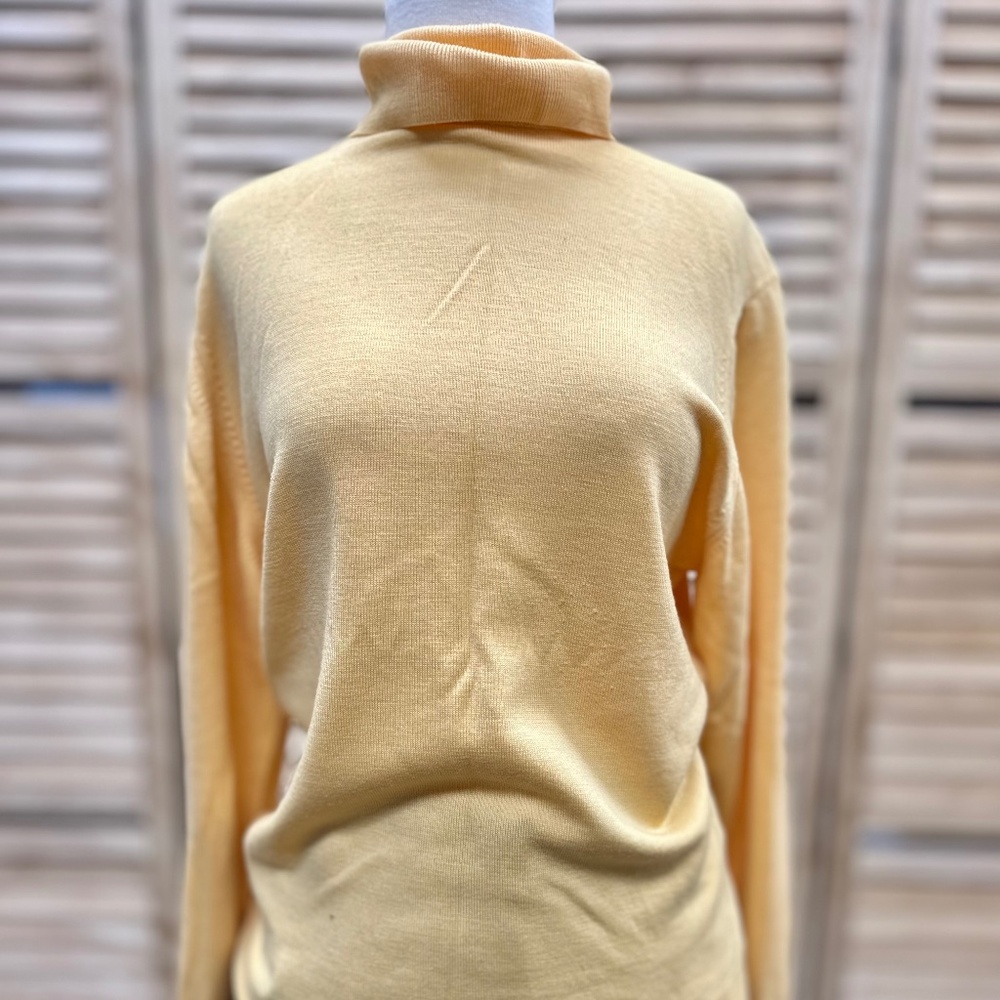 Castle Knitwear Orange Sorbet Lambswool Turtleneck Made in Ireland